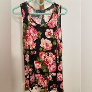 Como Black floral mini dress
